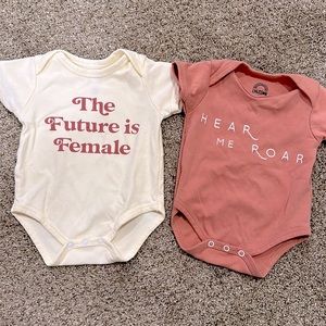 Girl power graphic bodysuits! 0-3mos and 3-6mos